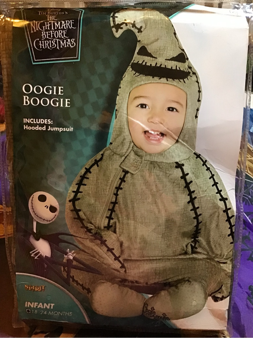 Disney nightmare before christmas oogie boogie infant costume size 18/24 months